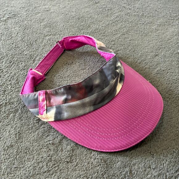 Lululemon Fast Paced Wide Band Pink Gray Athletic Running Visor Youth One Size - Picture 3 of 5